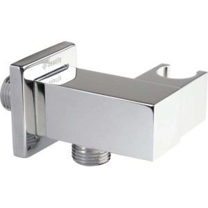 Presa acqua a parete quadrata con supporto doccetta Idrostile cromo