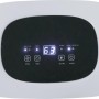 Dettaglio del pannello di controllo del deumidificatore bianco LEF-205-40 con display touch.