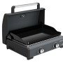 Grill da campeggio portatile con piastra, ideale per i viaggi.
