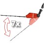 Tagliasiepi telescopico a batteria Einhell GE-HC 18 Li T Solo con testa regolabile a 7 posizioni.