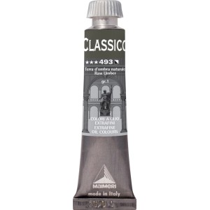 Tubo di colore ad olio "Terra d'ombra naturale" di t.b.t. della linea Classico.