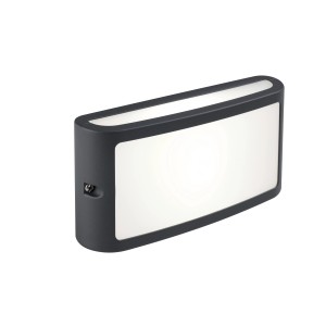 Applique LED grigia moderna per esterni.