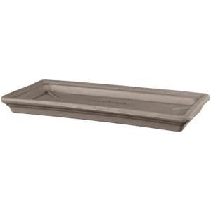 Sottovaso rettangolare Deroma Standard 42 cm color mocca.