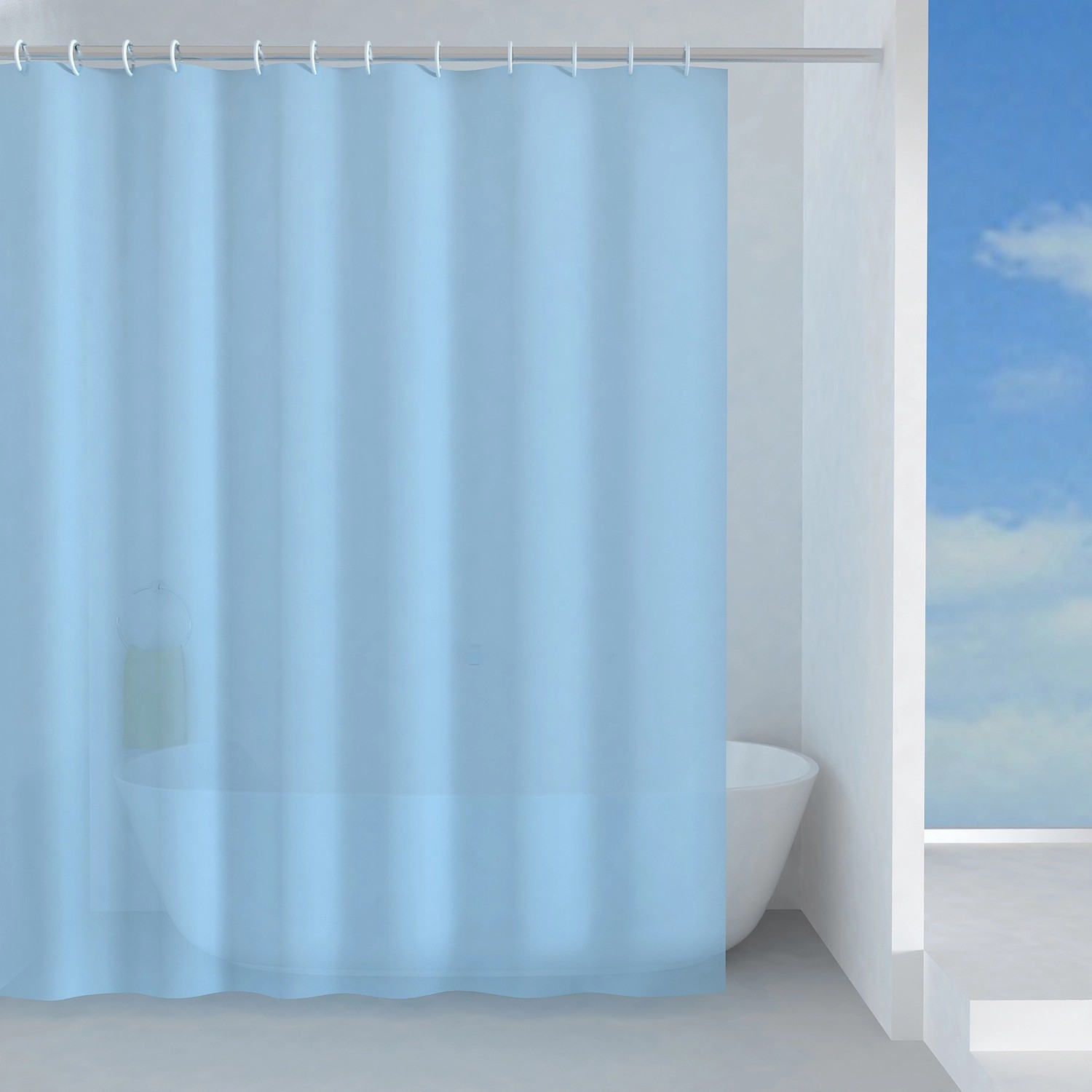 Tenda da doccia in tessuto 180x200cm 100% poliestere - Altro
