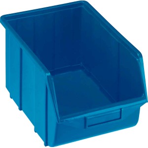 Contenitore blu in plastica t.b.t. per minuteria.