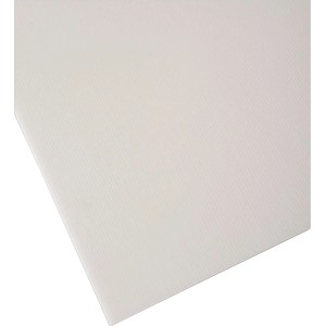 Lastra in plastica bianca t.b.t., dettaglio della struttura.