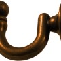 Gancio per tende effetto bronzo per il montaggio su bastoni per tende.