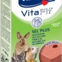 Vita Fit Sel-Plus leccalecca di sale per roditori, 40g, con supporto. Alimento supplementare per roditori.