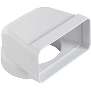 Connettore bianco t.b.t. per griglie di ventilazione per tubi.