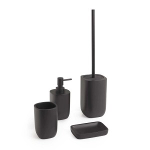 Scopino bagno Ylenia in resina nero matt