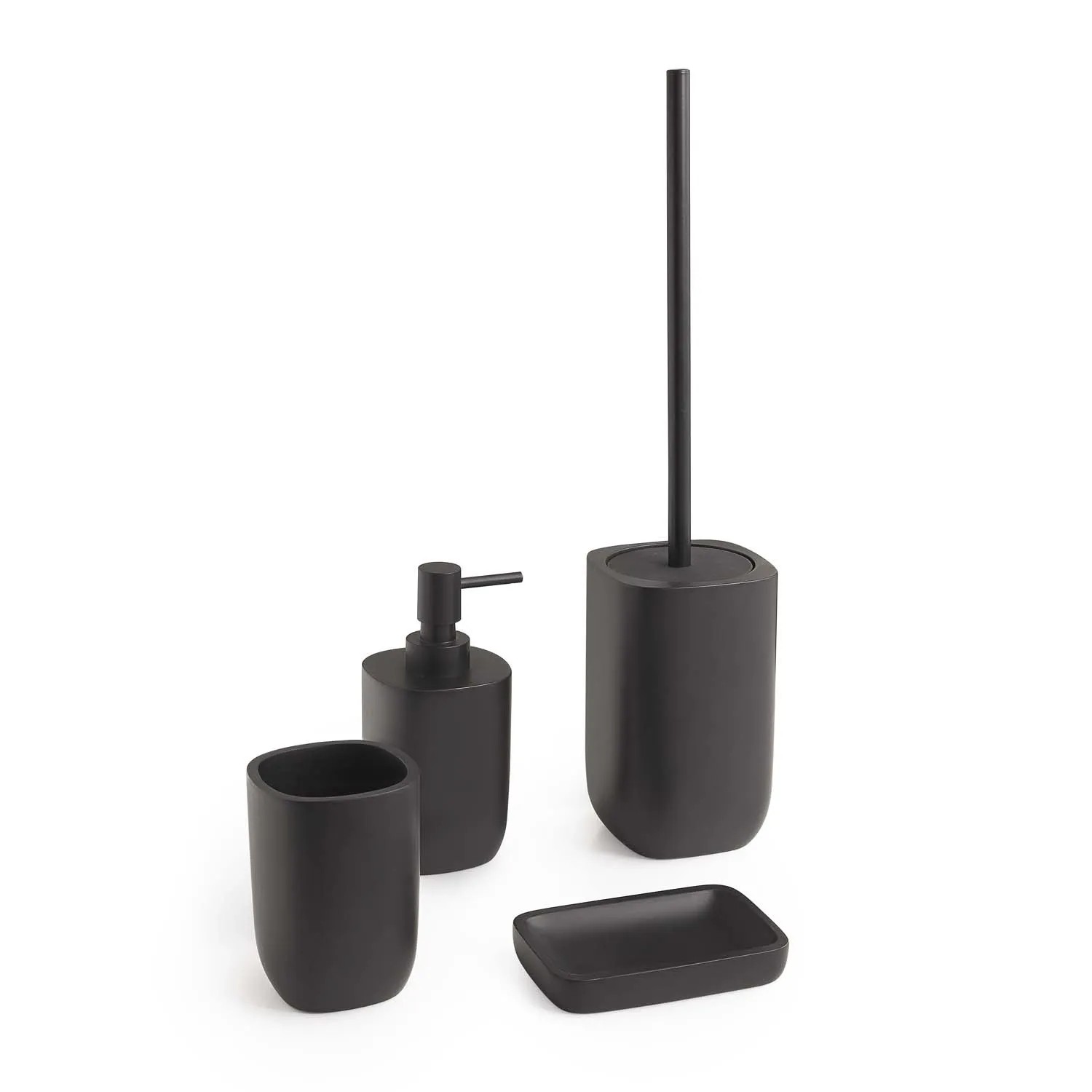 Scopino bagno Ylenia in resina nero matt_3