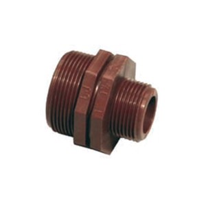 Connettore marrone t.b.t. per tubazioni, accessorio per installazioni.