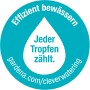 Gardena: Ogni goccia conta. Logo per irrigazione efficiente con sensore umidità.