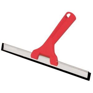 t.b.t. tergivetro per superfici lisce con manico rosso.