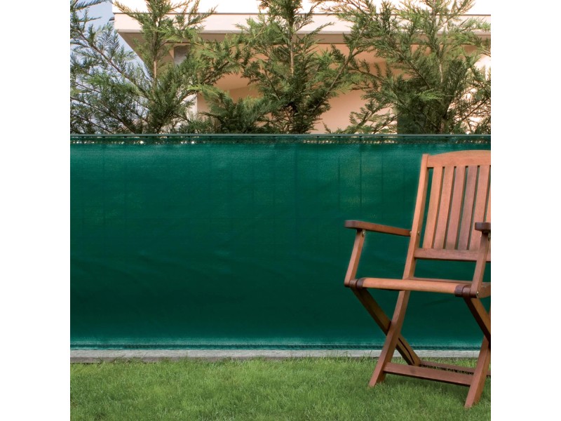 Recinzione Per Privacy Amagenix Verde Scuro 20,3 X 6,5 M - Schermo Ombreggiante In HDPE Con Occhielli In Ottone, Per Giardino E Terrazzo