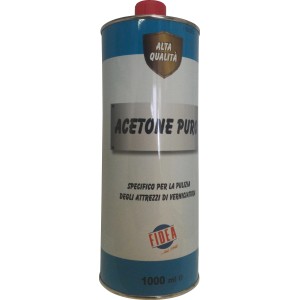 Barattolo di acetone puro per pulizia e sgrassaggio.