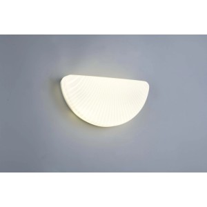 Applique LED Umbria 1200lm 4000K L30cm righe bianco alabastro