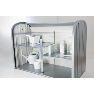 Biohort ripiano intermedio per StoreMax 190, 2 pezzi, piano in acciaio con supporti per scaffali, regolabile in altezza.