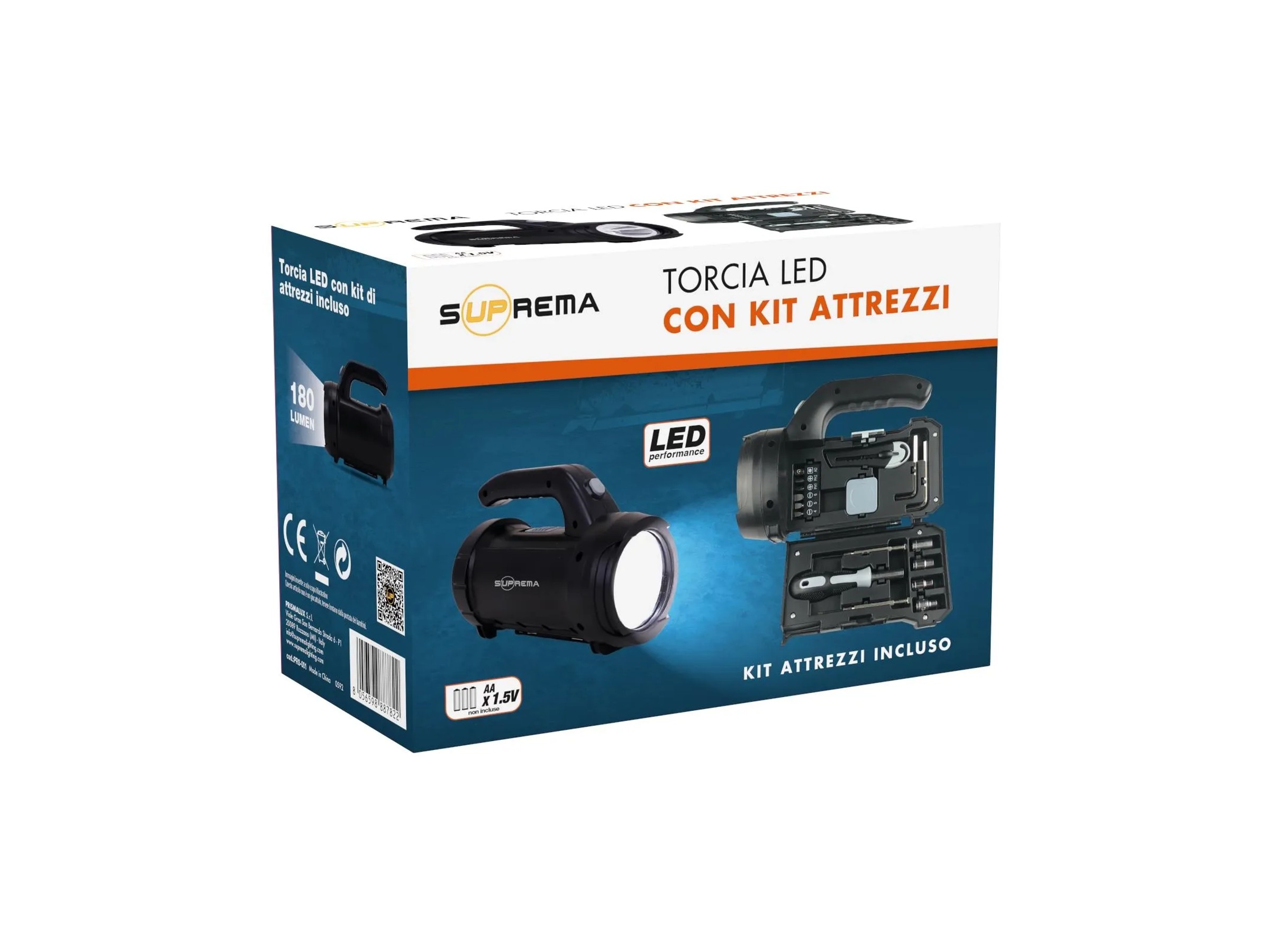 AB Tools 9 LED Torcia Mini In Gomma: Luce Ultrabright Per Campeggio Ed Escursioni, Con Custodia Antiurto TE830