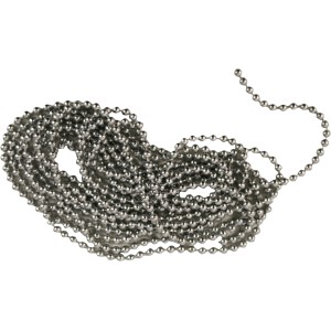 Catena decorativa a sfere color argento per idee decorative versatili.