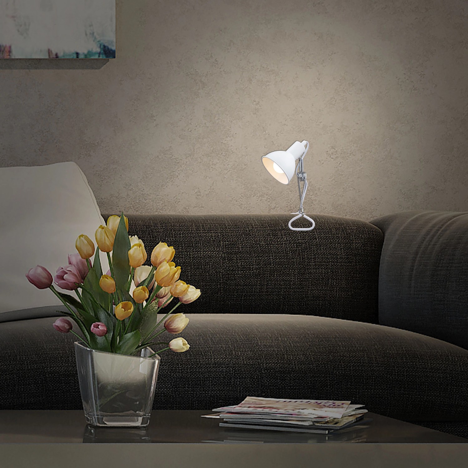 FARETTO CON PINZA PORTALAMPADA E27 REGOLABILE PICCHIO AP1 IDEALLUX - Foto 4