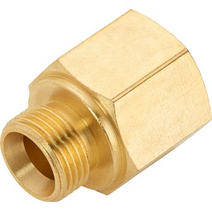 Doppio nipplo di riduzione LUX da 1/2 a 3/8 in ottone per accessori compressore.
