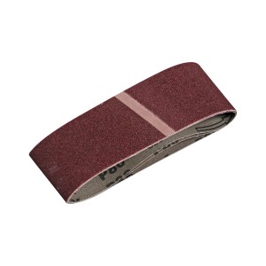 Nastro abrasivo LUX 65x410 mm, grana K120, per levigatrici a nastro. Per levigare legno, metallo e vernice.
