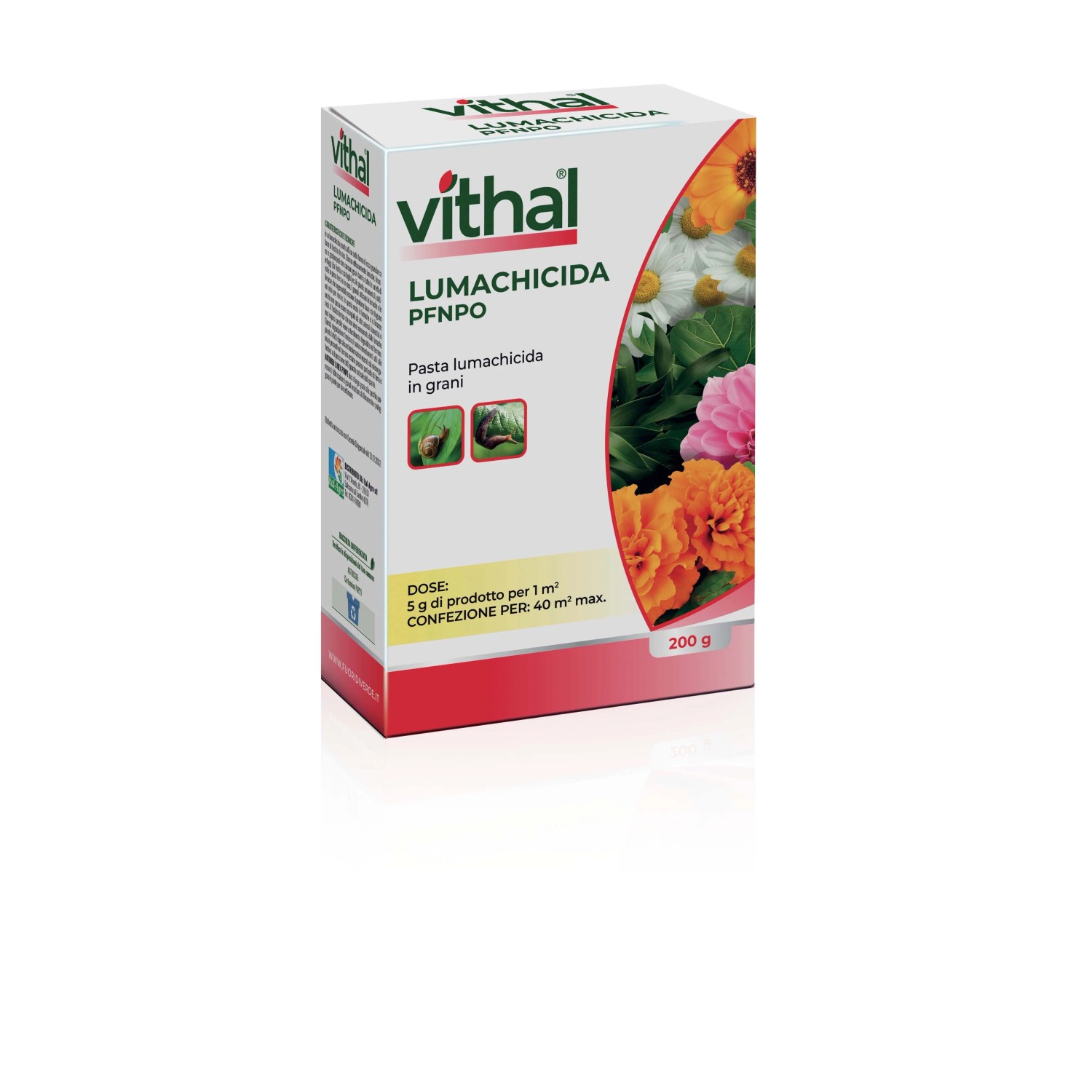 Vithal Lumachicida PFNPO lumachicida in granuli, confezione da 200g per il controllo delle lumache in giardino.
