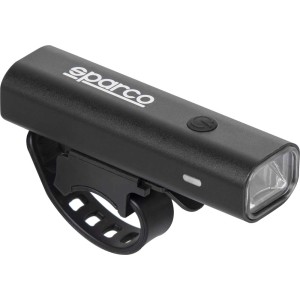 Luce per bici t.b.t. nera per maggiore sicurezza stradale.