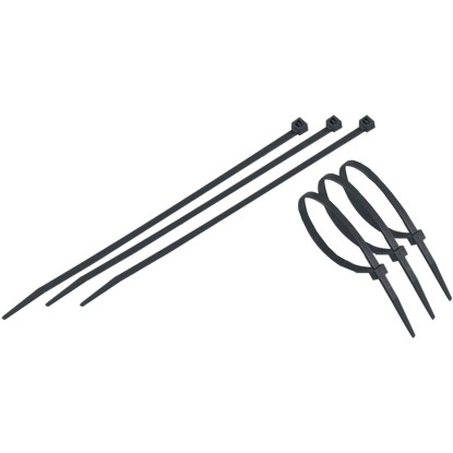 Fascette multiuso in plastica 20 cm nero, 50 pz