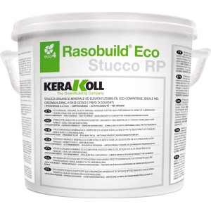 Secchio di Rasobuild Eco Stucco RP Intonaco, adesivo minerale elastico per parquet.