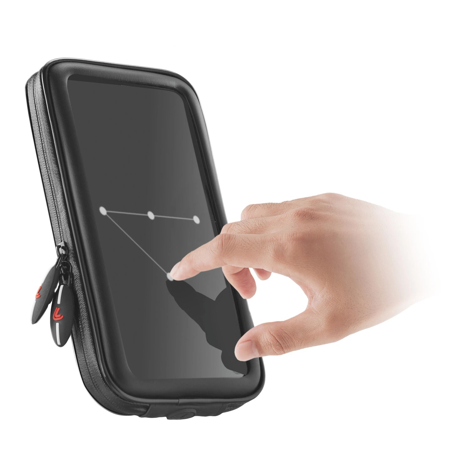 Miadore Fondina Da Cintura Verticale Per Cellulare 5.5 Pollici - Con Slot Per Schede E Clip Metallica, Grigio, Nylon - 3
