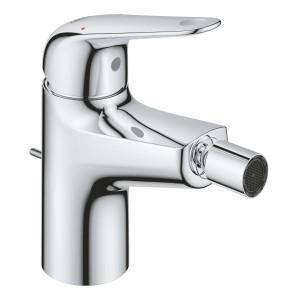 Miscelatore monocomando t.b.t. lucido per bidet, effetto cromo.