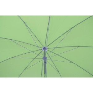 Ombrellone da balcone CMI, verde chiaro, Ø 200 cm, vista interna con telaio in acciaio.