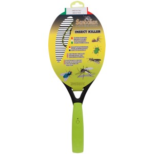 Racchetta elettrica per il controllo degli insetti in casa e in giardino.