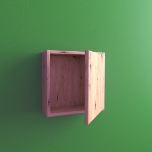 Mobile bagno pensile t.b.t. aperto, effetto legno.