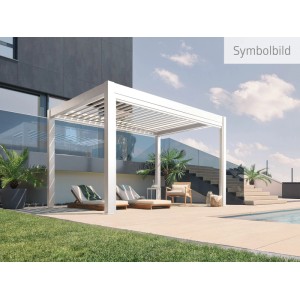 Pergola in metallo Biohort bianco/argento 312x312x264 cm
