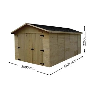 Garage a pannelli sp 16 mm 280x480 cm