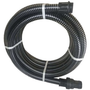 Tubo nero t.b.t. per pompe, arrotolato con connettori.