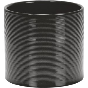 Scheurich vaso per piante 828 Glass Grey, Ø 16cm, vaso in ceramica con texture a coste.