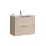 t.b.t. mobile bagno sospeso con due cassetti e lavabo da appoggio.