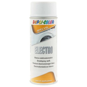 Bomboletta spray speciale Electro bianca Dupli-Color per elettrodomestici.