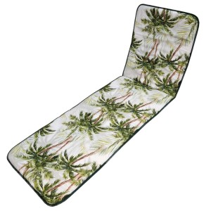 Cuscino per lettino prendisole con motivo a palme per lettini da giardino, cuscino da esterno.