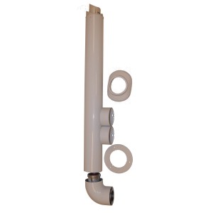 t.b.t. per Scaldabagno, sistema di tubi bianchi con accessori.