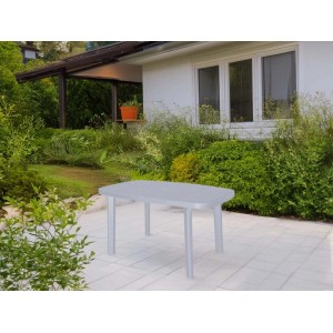 Tavolo da giardino in polipropilene St.moritz grigio perla 140x80