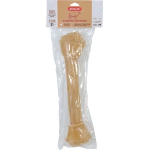 Zolux snack per cani osso da masticare annodato, 25cm, in sacchetto trasparente.