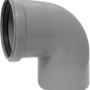 Curva HT Marley grigia 87° DN 40 per tubi di scarico interni.