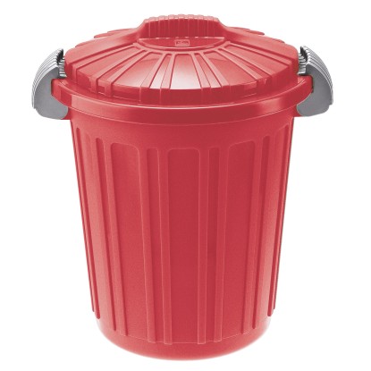 Bidone universale Tontarelli Teo 46 l con coperchio rosso mattone