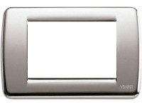 VIMAR Série Idea – Plaque Rondo 3 Module Métal Argent