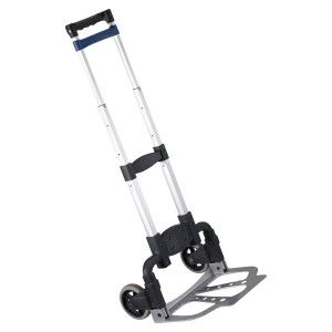 Carrello pieghevole in alluminio, portata max 68 kg per il trasporto in cantiere.